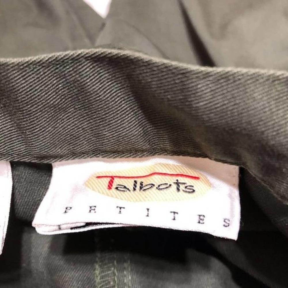 Talbots Womens Patns 16 Petite Dark Green Chino Slacks - Picture 4 of 5